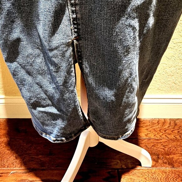 1990's Vintage Vibe Denim Button Down Double Pocket Trucker Blue Dress Size 14 - Picture 5 of 15